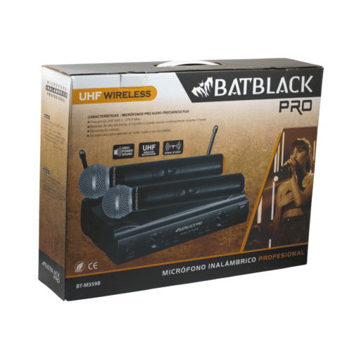 Micrófono Profesional Inalámbrico Doble UHD BT-M559B BATBLACK - Imagen 11