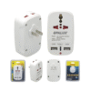Adaptador Múltiple 2 Entradas Tipo A + 1 Tipo C OP-823AC OPALUX