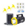 Kit Solar Portátil Linterna Lámpara 3 Focos Panel Solar BT USB MP3 FM OP-9019B OPALUX