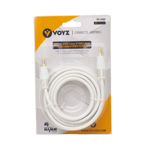 Cable 1x1 Plug 3.5mm a Plug 3.5mm 1.80Mts PS-250G VOYZ - Imagen 4