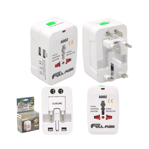 Adaptador Enchufe Universal + Tierra AD02 HIGH FULL MAX