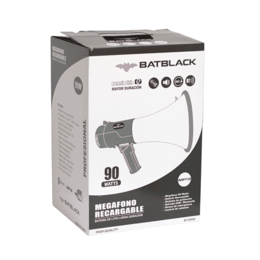 Megáfono Recargable 90W + Extensión de Mano BT-ER99 BATBLACK - Imagen 9