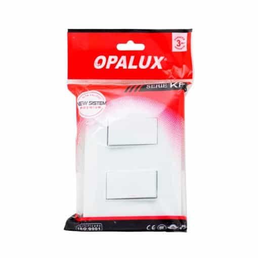 Interruptor Doble Conmutador 10A 250V Empotrable KF2201-3 OPALUX - Imagen 2
