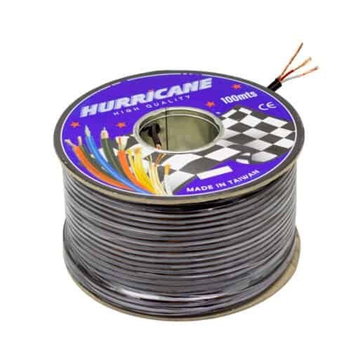 Cable Micrófono Estéreo 4mm 100m Clear Negro M-2CM-CNG HURRICANE