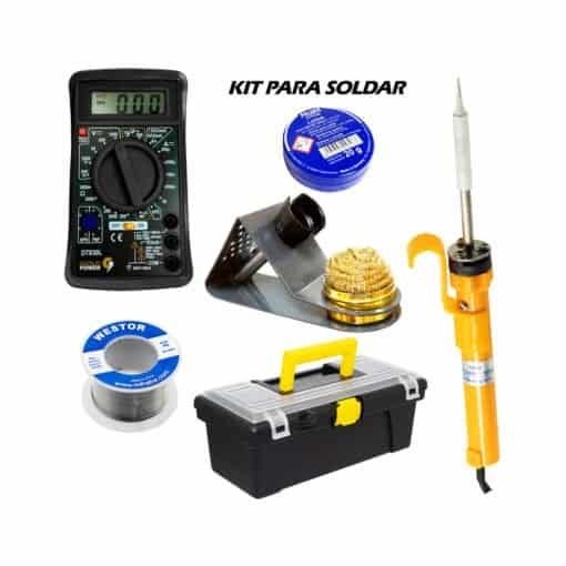 Kit Cautín + Multímetro + Soporte + Pasta + Soldadura + Caja MIHABA-DT830KIT6