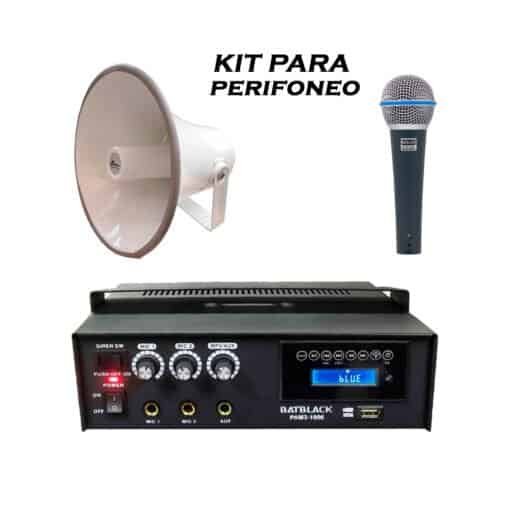 Kit Amplificador + Bocina 12" + Micro MIHABA-PBT3