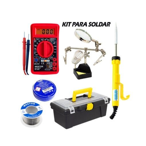 Kit Cautín + Multímetro + Soporte + Pasta + Soldadura + Caja MIHABA-WWTCKW6 WESTOR