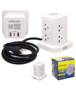 Adaptador Tipo Torre De 8 Tomas + 2 USB Tipo A + 1 Usb Tipo C OP-TW8 OPALUX