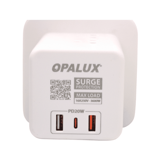 Adaptador Tipo Torre De 8 Tomas + 2 USB Tipo A + 1 Usb Tipo C OP-TW8 OPALUX - Imagen 3