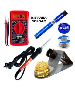 Kit Multímetro Multitester + Cautín + Soporte + Succionador + Pasta + Estaño WT-850KIT6 WESTOR
