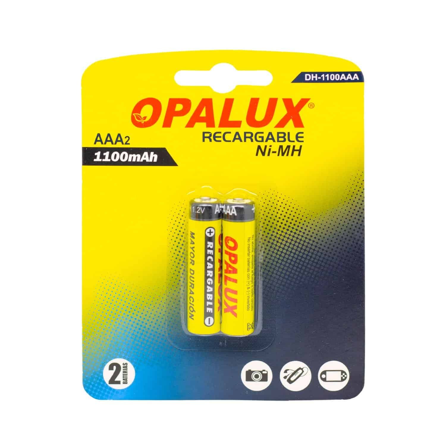 Pila Recargable AAA 1100mAh (2 pilas) DH-1100AAA OPALUX