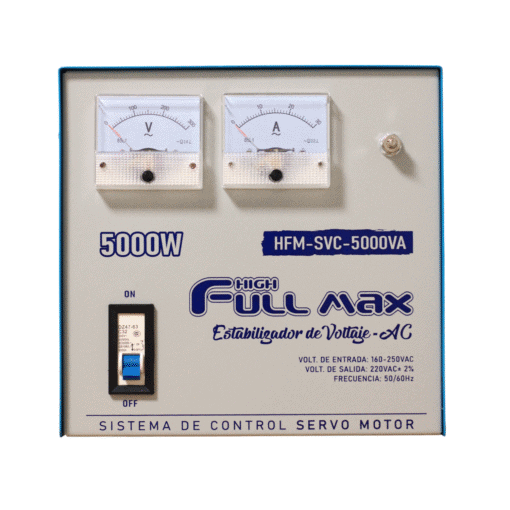 Estabilizador de Voltaje Servomotor 5000w HFM-SVC-5000VA HIGH FULL MAX - Imagen 3