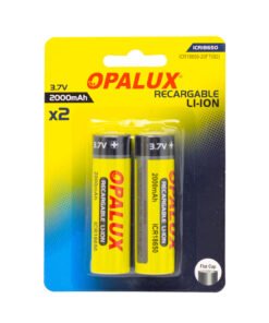 Baterías Recargables 18650 X2 (Fc) Li-Ion 3.7V 2000mAh Icr18650-20Ft(B2) OPALUX