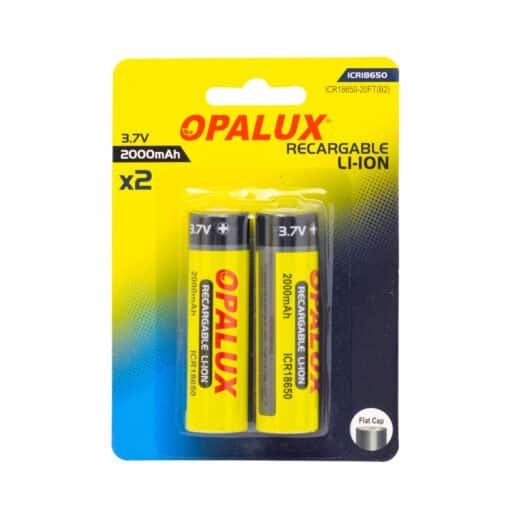 Baterías Recargables 18650 X2 (Fc) Li-Ion 3.7V 2000mAh Icr18650-20Ft(B2) OPALUX