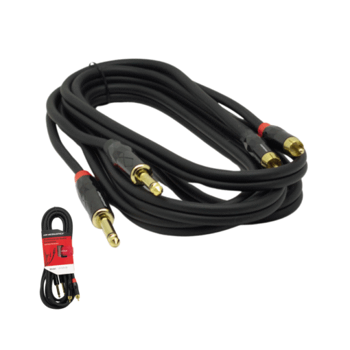 Cable 2 Plug RCA a 2 Plug Mono 6,3 mm 3metros LN-C03-3M L&N-ACOUSTICS