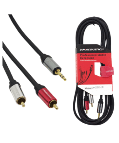Cable Plug Estéreo 3.5mm Pin Dorado a 2 Plug RCA Pin Dorado 3m LN-C0503-3M L&N ACOUSTIC