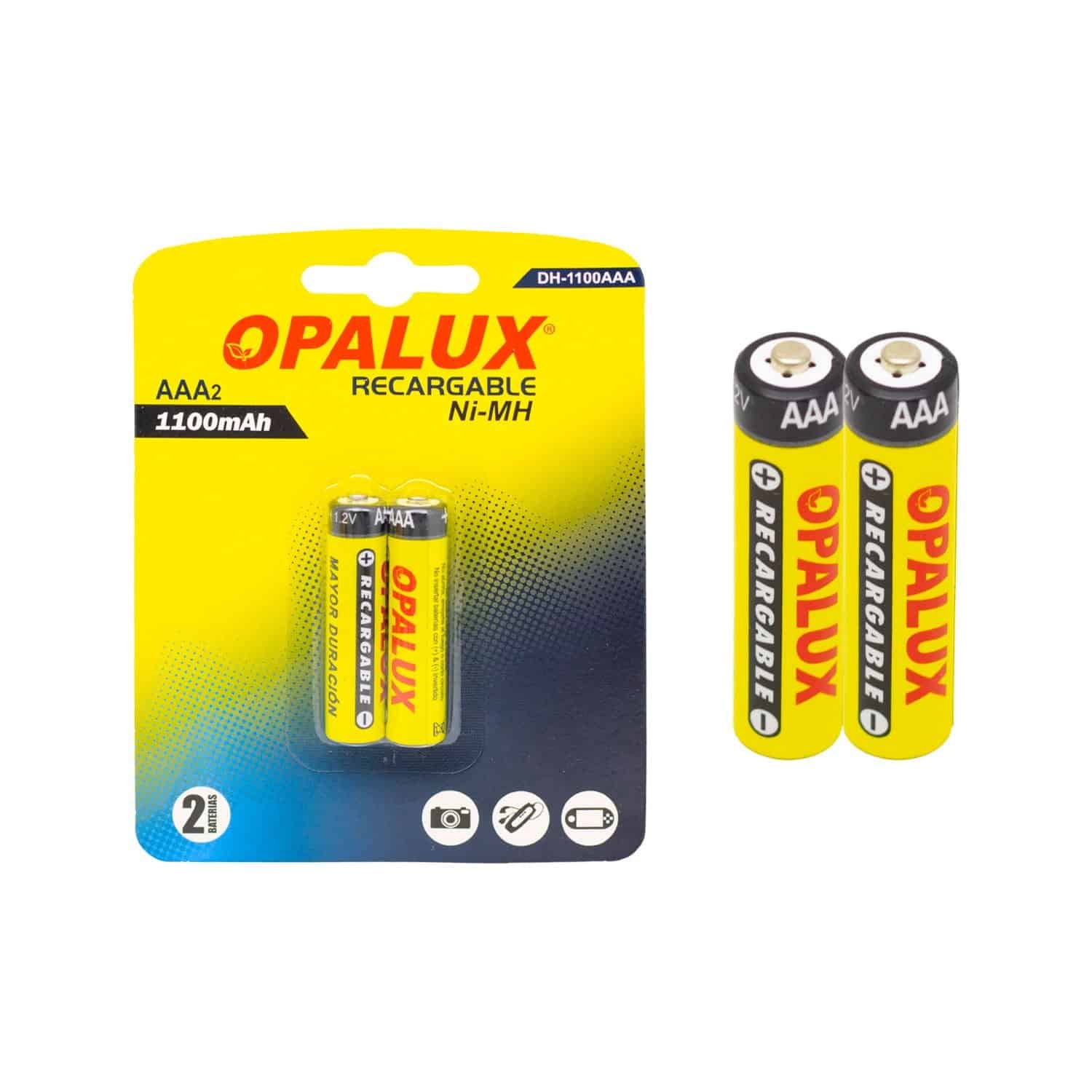 Kit Cargador de pilas 9V/AA/AAA con 4 pilas AAA NiMH recargables MIHABA-DH1100AAA-KIT3 OPALUX - Imagen 3