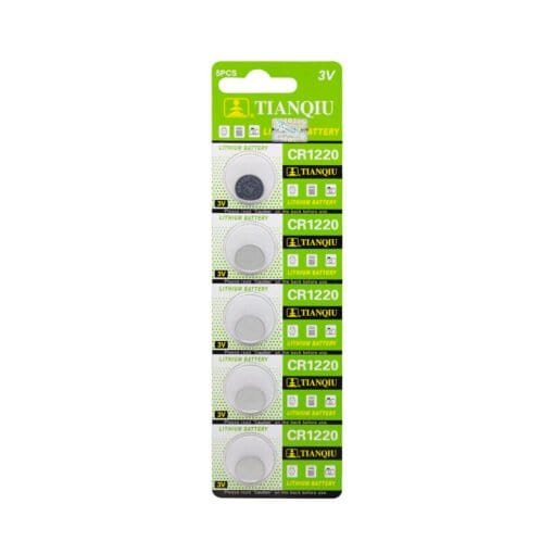 Pila Tipo Botón de Litio CR1220 Blister x5 TQ-CR1220 TIANQIU - Imagen 2