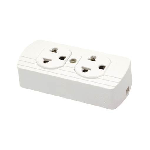 Tomacorriente Doble Universal Superficial + Tierra U-29WH OPALUX - Imagen 3