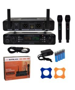 Micrófono Doble Profesional Inalámbrico UHF BT-U420 BATBLACK