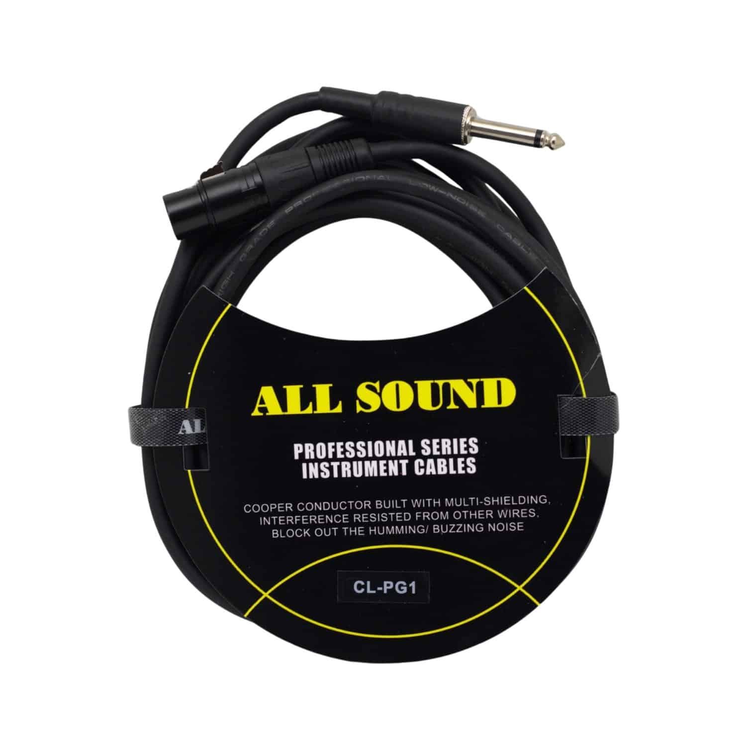 Cable De Audio Para Microfono XLR-PLUG CL-PG1-NG ALL SOUND - Imagen 5