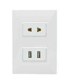 Alternative view of Tomacorriente Mixto Universal + 2 Entradas USB KF2256 OPALUX