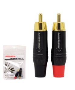 Conector Plug RCA Negro y Rojo Pin Dorado LN-40-BK/R – L&N ACOUSTICS