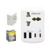 Adaptador Múltiple Plano + Tierra + USB + Tipo C OP-325A OPALUX