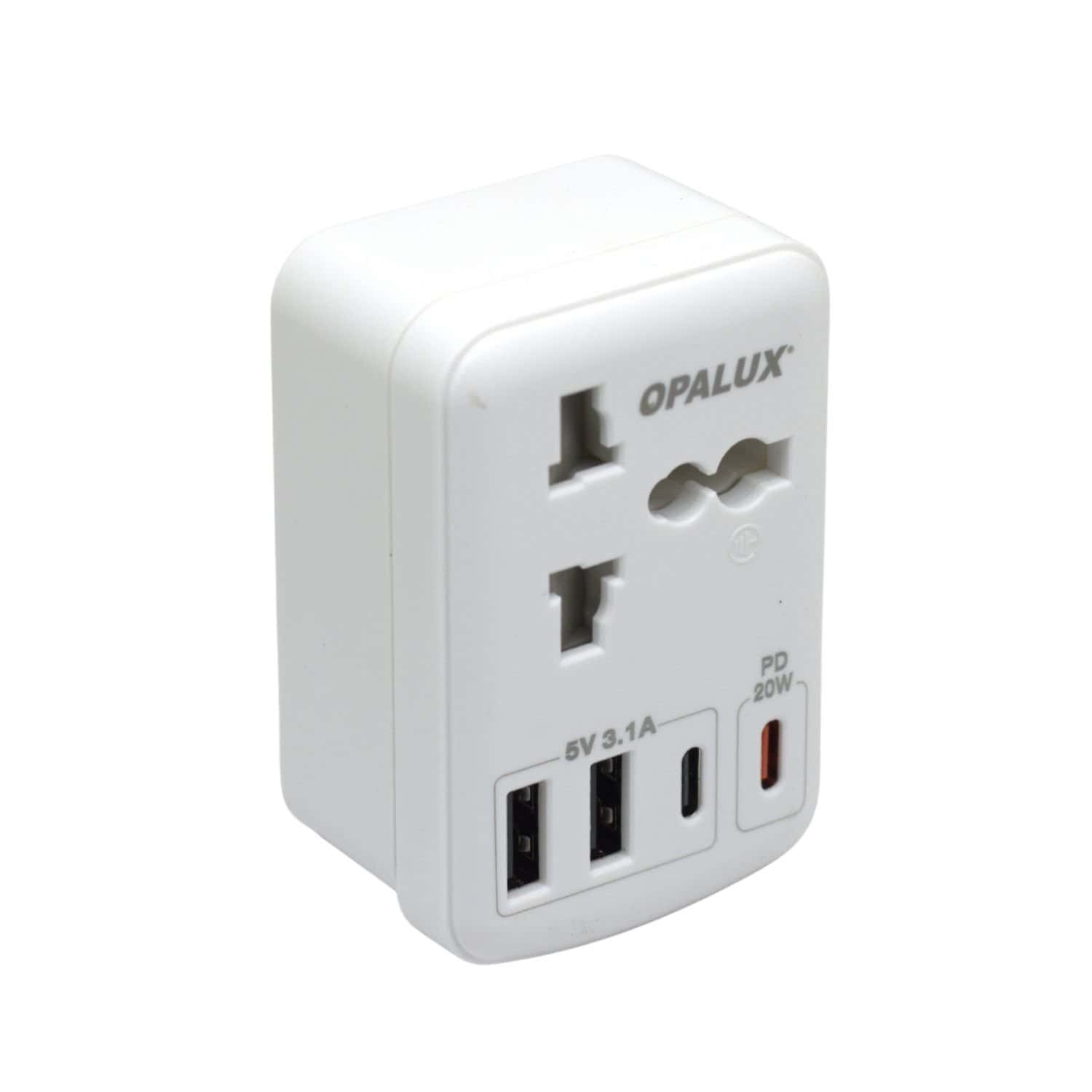 Adaptador Múltiple Plano + Tierra + USB + Tipo C OP-325A OPALUX - Imagen 5