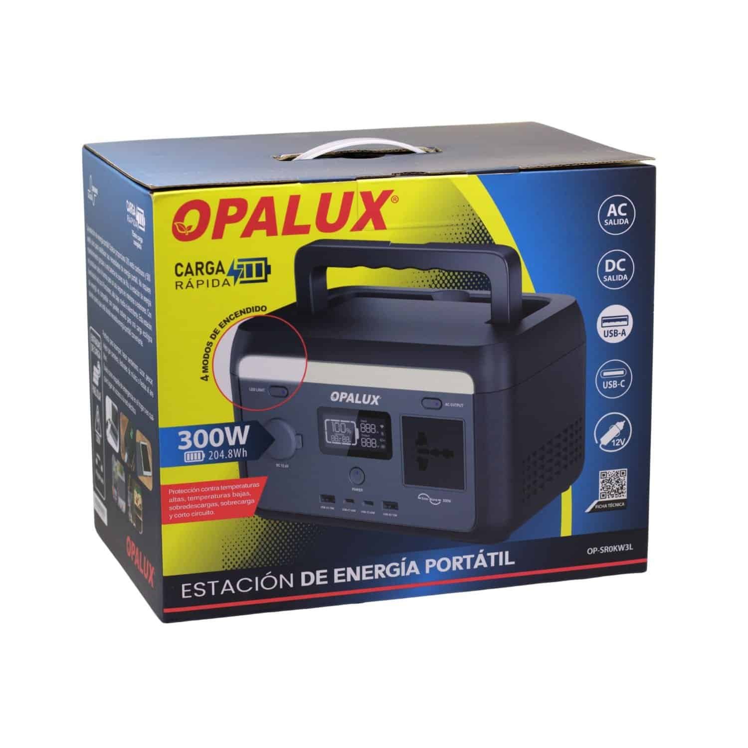 Estación de Energía Portátil 300W 220v OP-SR0KW3L OPALUX - Imagen 10