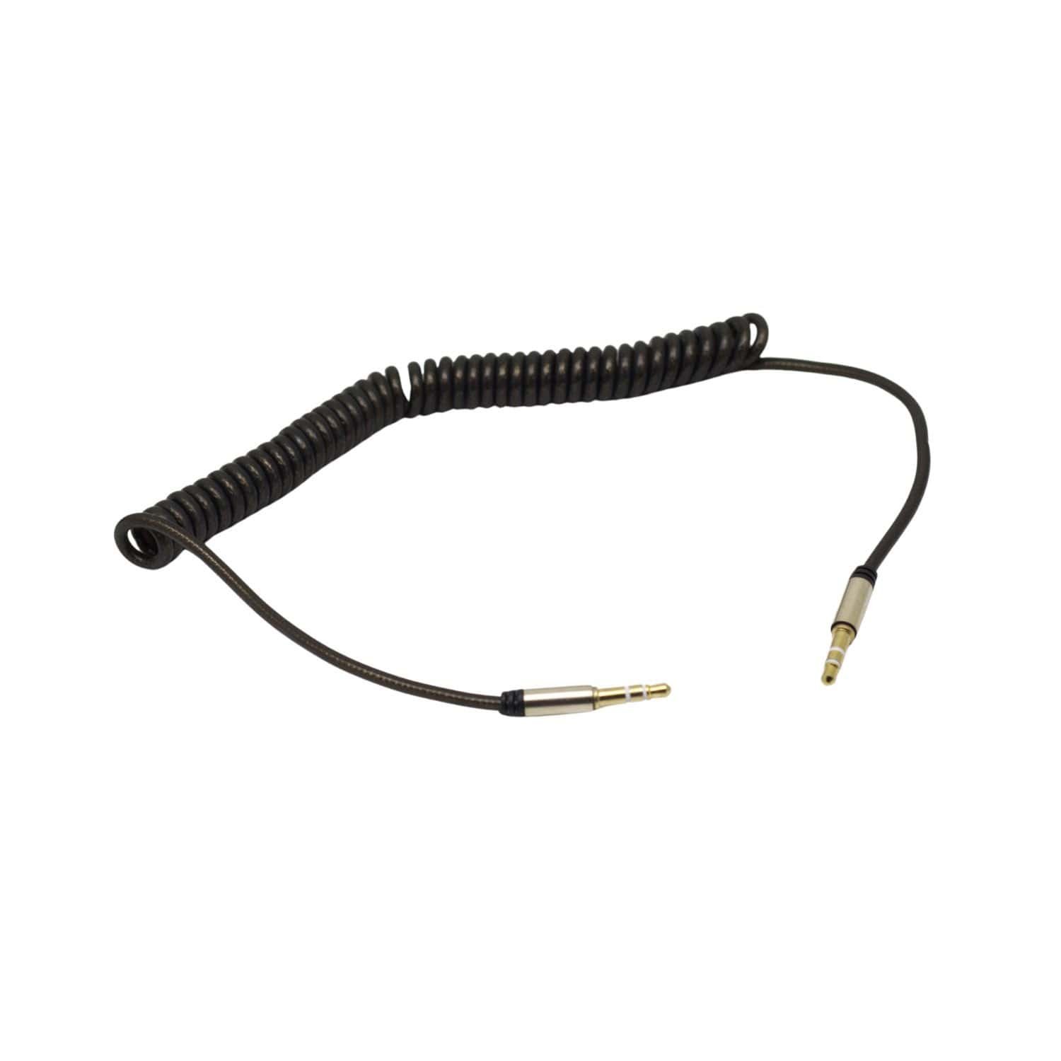 Extensor Plug a Plug Estéreo 3.5mm Helicoidal Clear Negro 1.5M VZ-228NG VOYZ - Imagen 3