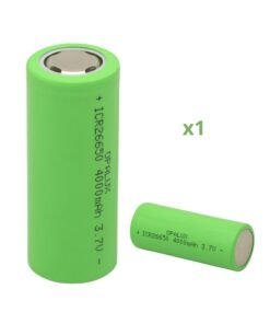 Batería Recargable Li-Ion Lifepo4 3.7V 4000mAh Tapa Plana ICR26650-4000 OPALUX