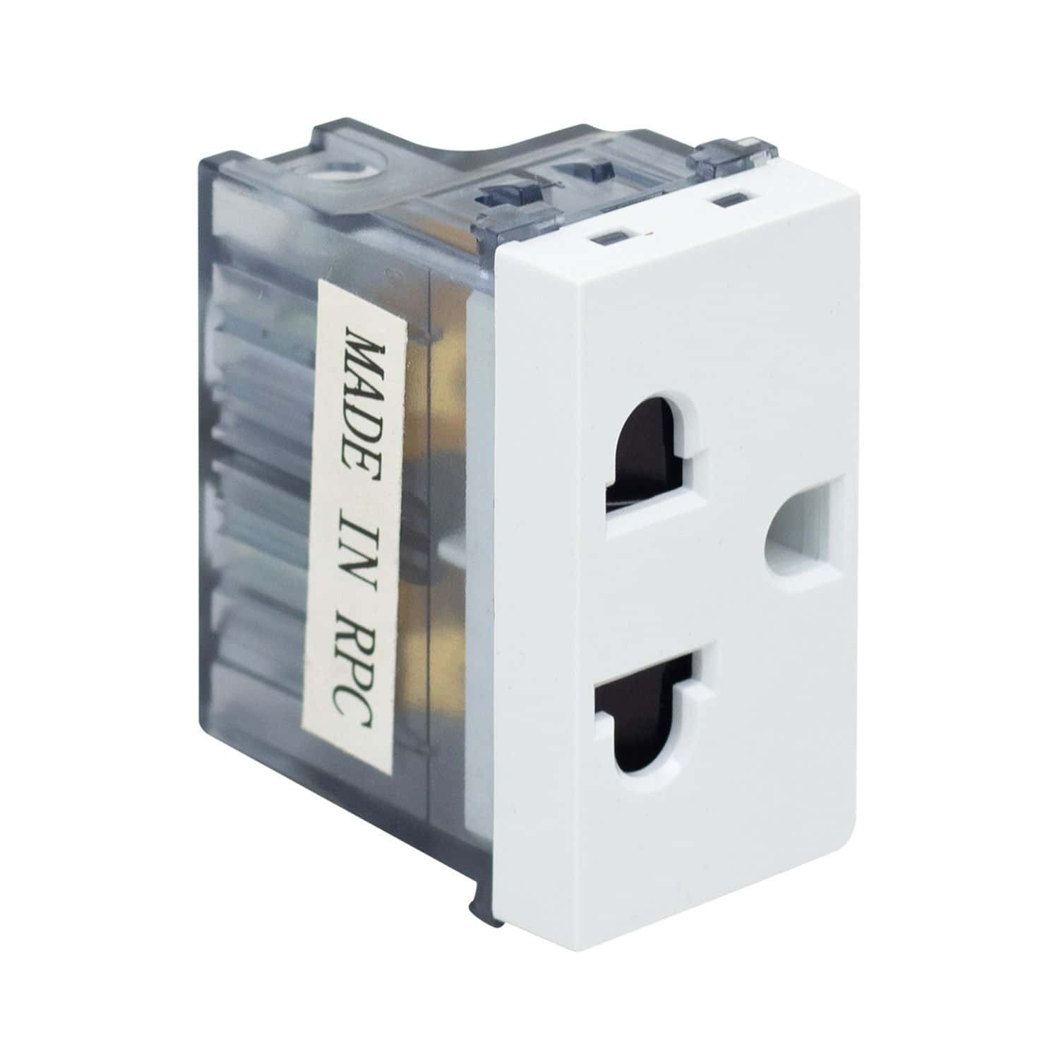 Dado Toma Universal con Línea Tierra K205 OPALUX