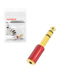 Adaptador Stereo Jack 3.5mm A Plug 6.35mm Rojo LN-2036-2 L&N-ACOUSTICS