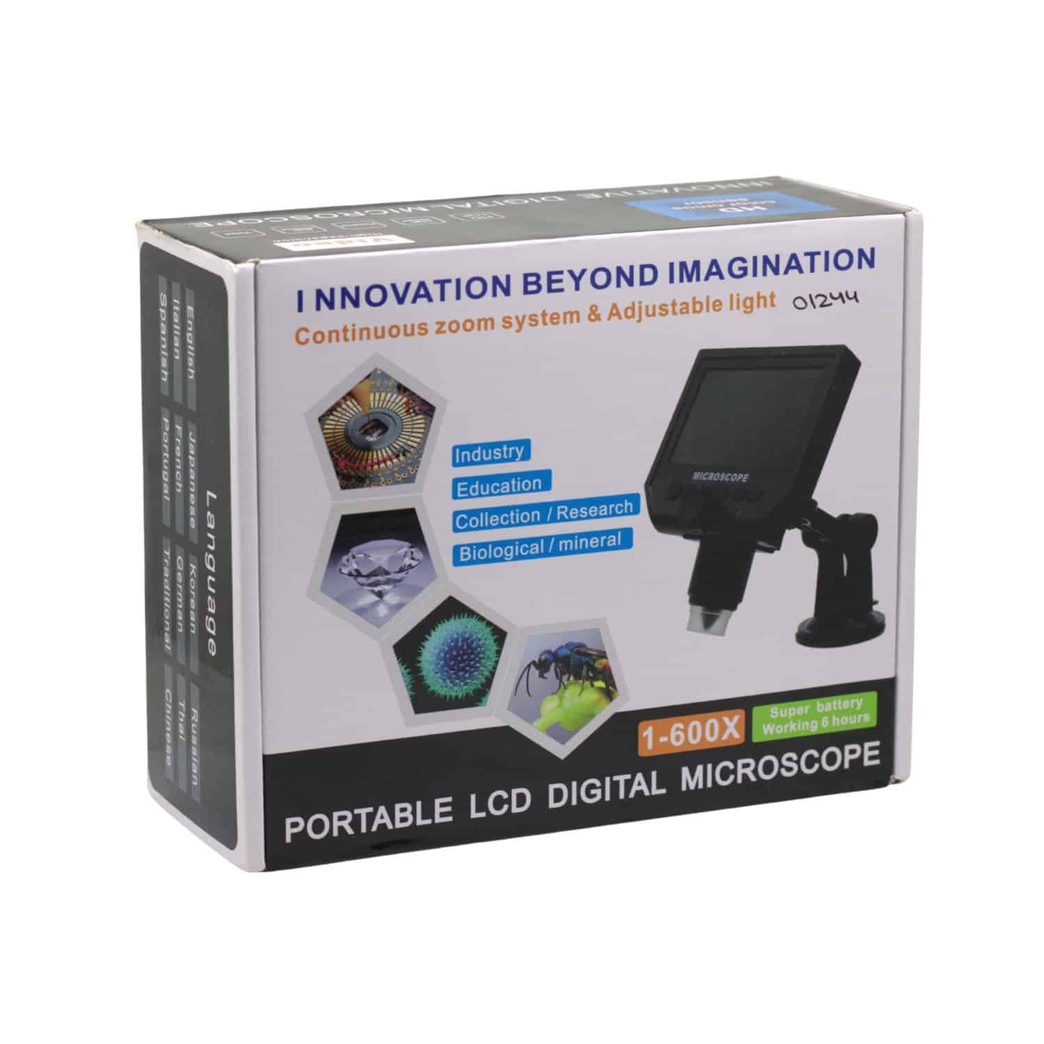 Mini Microscopio Digital Portátil Con Base 1-600X - Imagen 12