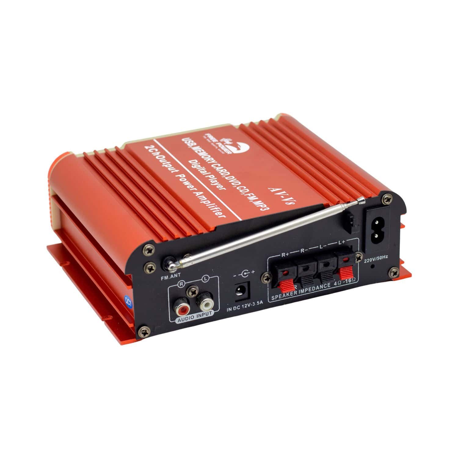 Mini Amplificador 180W con Bluetooth, USB, SD y FM AV-V8 HAWK FREE POWER - Imagen 3