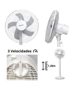 Ventilador de Piso 45W 17" Blanco 5 Aspas OP-FN16WH OPALUX