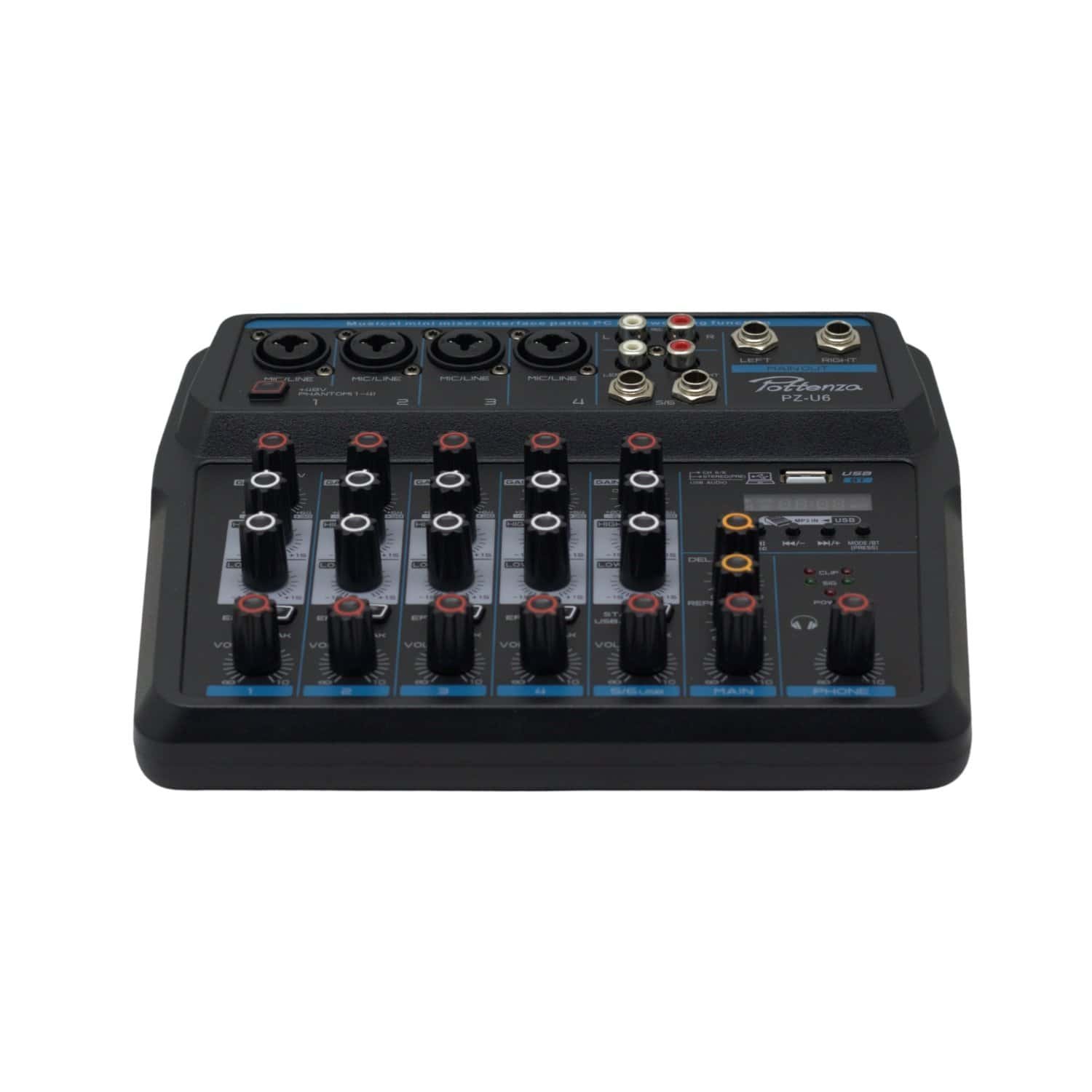 Mezcladora de 6 Canales con Interface a PC PZ-U6 BT - Imagen 2