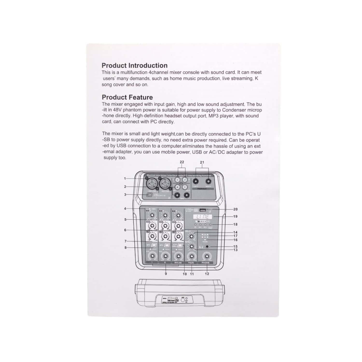 Mezcladora de 6 Canales con Interface a PC PZ-U6 BT - Imagen 8