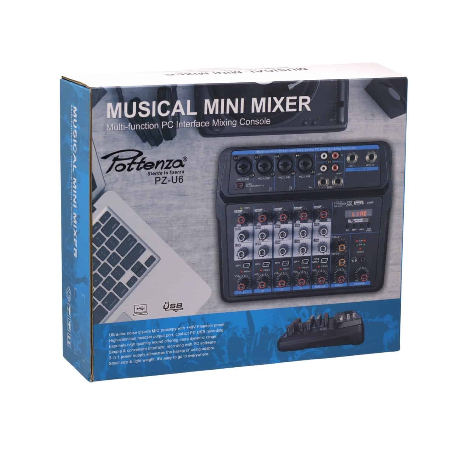 Mezcladora de 6 Canales con Interface a PC PZ-U6 BT - Imagen 9