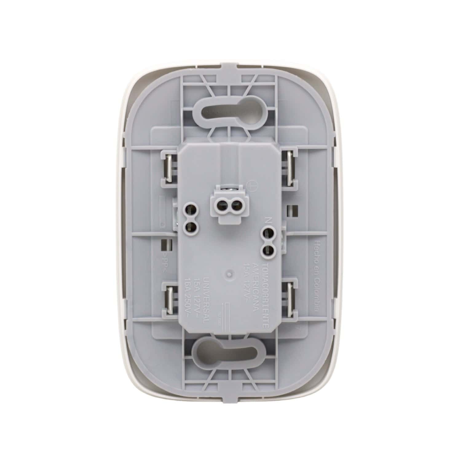 Tomacorriente Doble Blanco Universal 16A 250V AP1222 BTICINO - Imagen 3