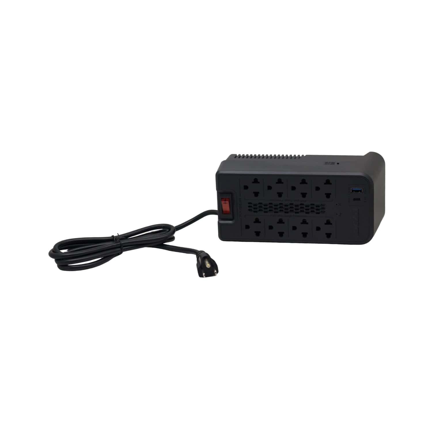 Estabilizador 8 Tomas 1200va/600W + 2 USB FVR-1222USB FORZA - Imagen 4