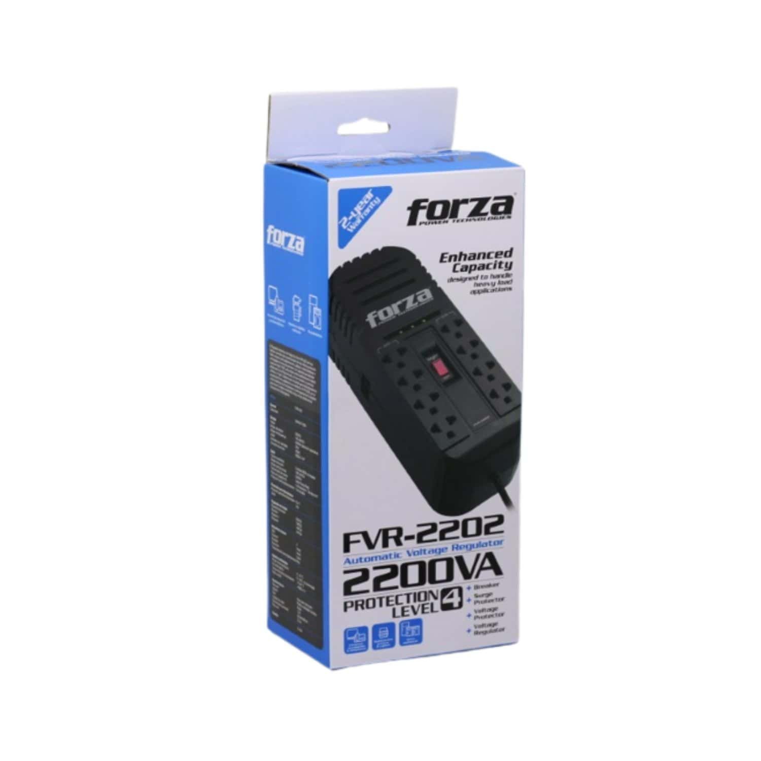 Estabilizador 8 Tomas 2200va/1100W 220V FVR-2202 FORZA - Imagen 5