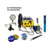 Kit Estación de Calor con Cautín + Soporte de Lupa + Succionador + Pinza Antiestática + Rollo de Estaño + Pasta para Soldar - KIT-BK-601D
