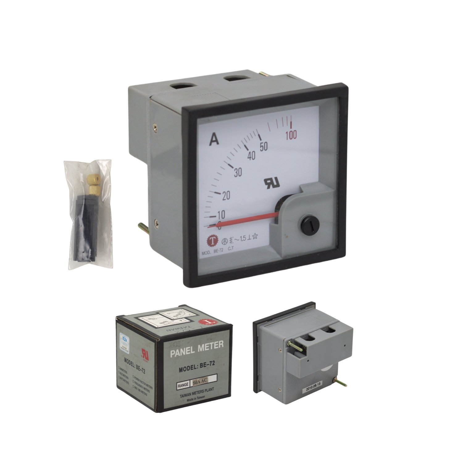 Amperímetro Analógico 72x72mm 0-50-100A /5A BE-72 050A STRONGER