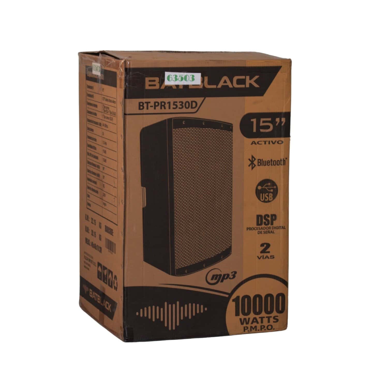 Gabinete Activo de 15" 10000W 220V 135Db 1.5KHz BT-PR1530D BATBLACK - Imagen 7