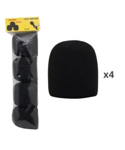 Esponja de Micrófono Negro Set x 4Pcs EM-MIN ALL SOUND