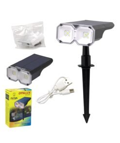 Panel Solar con Estaca Para Jardín + LEDs OP-SLG10-CCT OPALUX