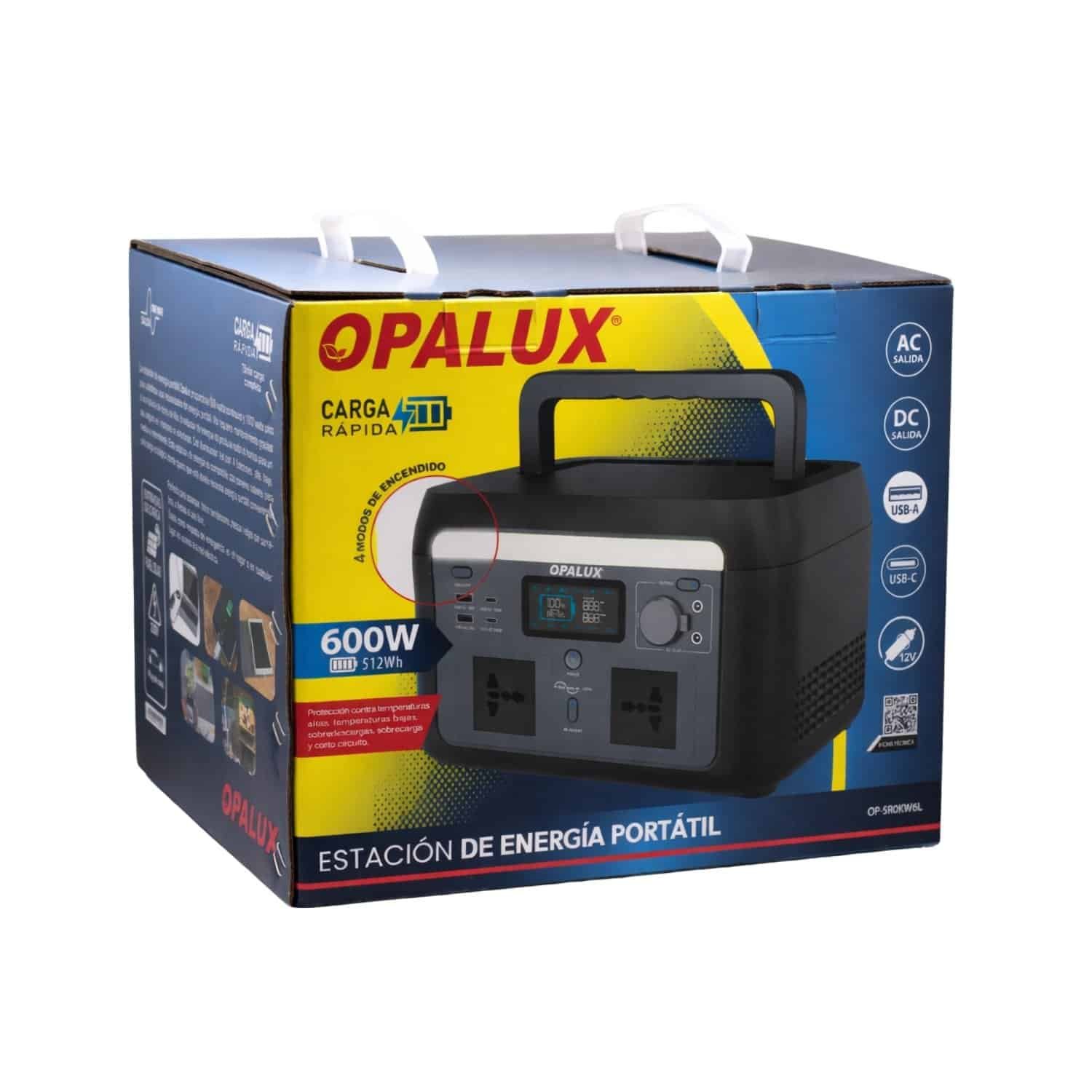 Estación De Energía Portátil 600W 220-240V Batería OP-SR0KW6L OPALUX - Imagen 9
