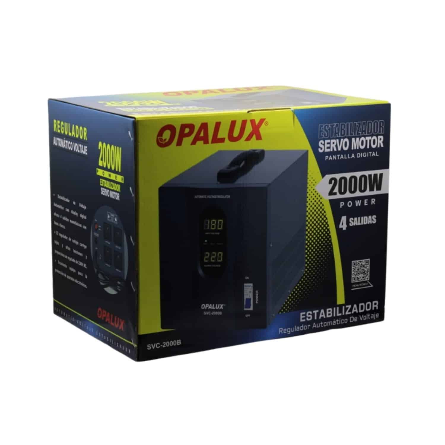 Estabilizador Servo Motor 2000W c/ Pantalla Digital SVC-2000B OPALUX - Imagen 7